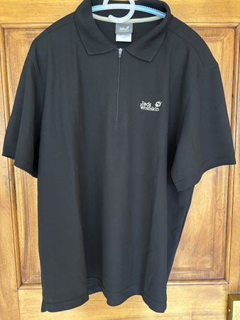 Jack Wolfskin Herren Poloshirt Gr. XXL schwarz sportlich