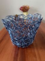 Alessi Nuvem Drahtkorb, Korb für Früchte, Dekoration, blau