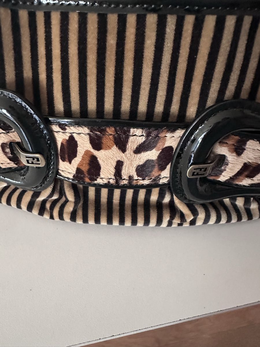 Fendi Borse da donna: Fendi Striped Velvet & Leopard Print Bag  – Nuovo e nell'imballaggio originale da Binningen venduto da can_s2yh 4