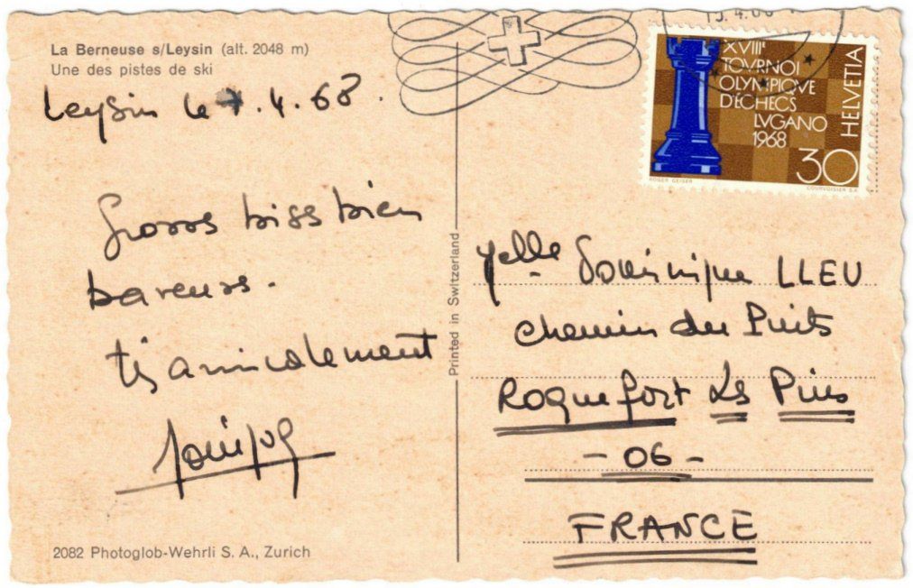 Cartoline postali: Leysin - Skipisten La Berneuse – Usato da Binningen venduto da Mountainrider 1