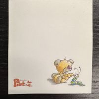Vintage Diddl Haftnotizblatt «Hafti» Pimboli mit Raupe
