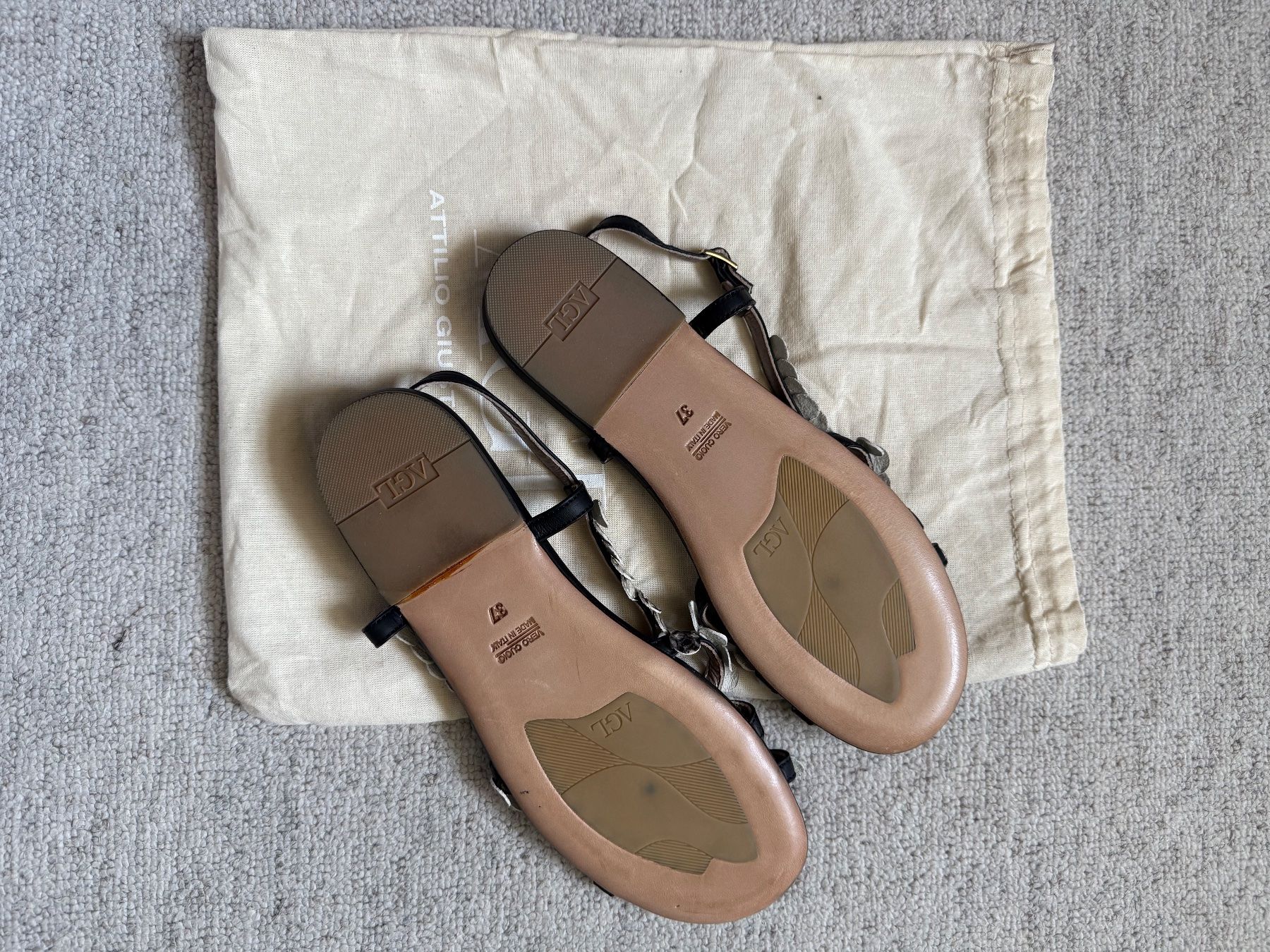 AGL Scarpe da donna: Sandales plates "AGL " Cuir 37 IT – Nuovo (secondo la descrizione) da Echandens venduto da pepite30 2