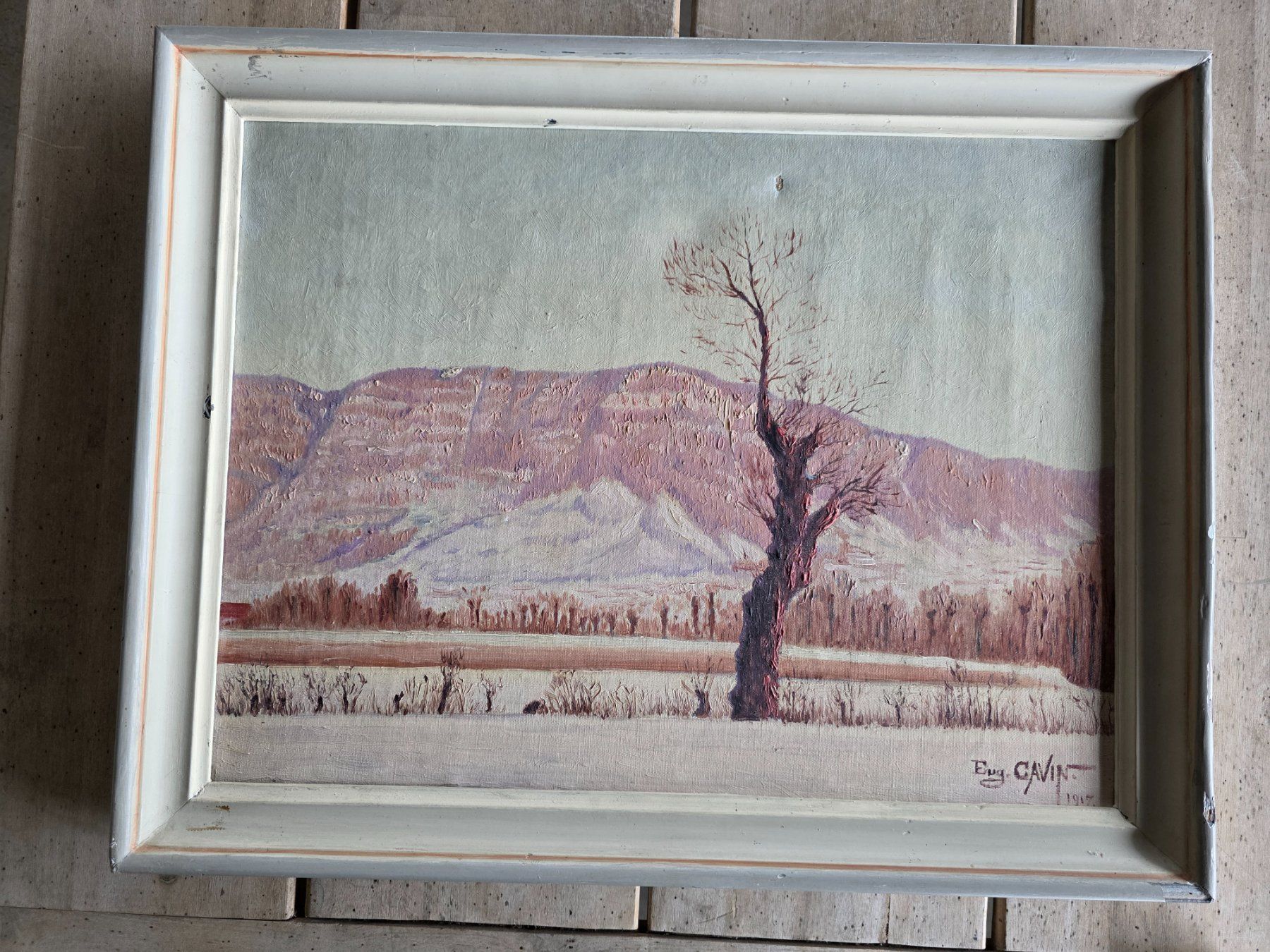 Dipinti: Landschaft Gemälde - signiert Eug Cavin 1917 – Usato da Walterswil BE venduto da Lonitti