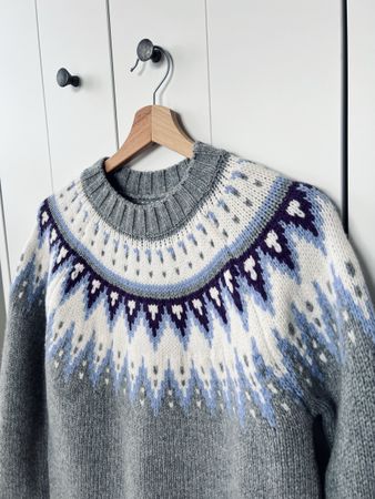 Massimo Dutti XS Strickpullover, grau, Wolle Pullover