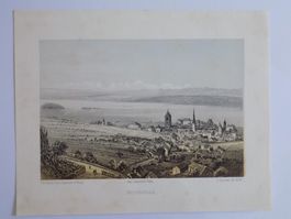 La Neuveville getönte Lithographie