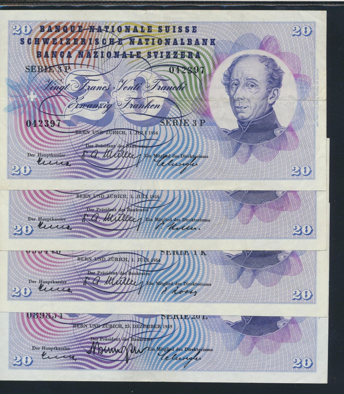 Banconote: Banknoten Fr. 20 gebraucht – Usato da Roggwil BE venduto da Stampdealer3