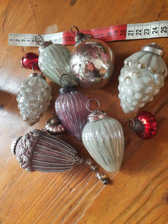 Anciennes BOULES de NOËL, VERRE et MÉTAL Kaufen auf Ricardo