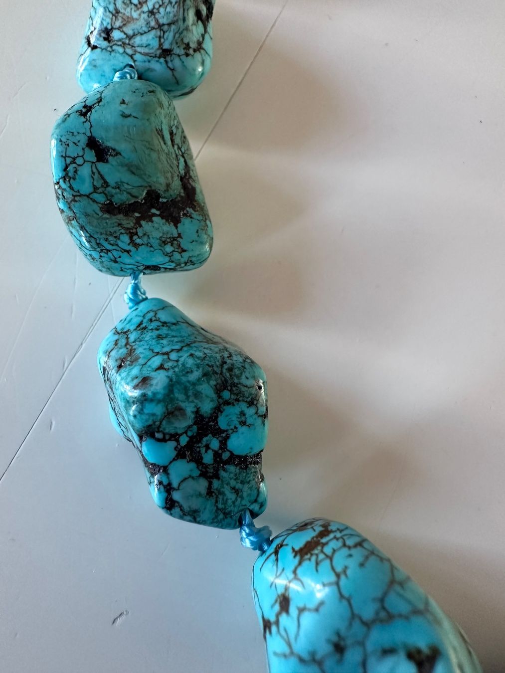 Ketten: Collier vintage gros galets turquoise 54 cm – Gebraucht aus Lausanne von jul_v9ht 2