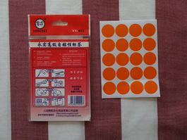 1 Pack (=12x20 Stk.) NEUE orange Klebepunkte 2 cm - 224058