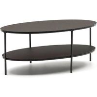 Kave Home Couchtisch oval Fideia getempertem Glas Metall 