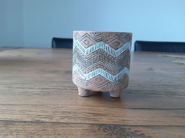Boho Ethno Shabby Aztek Ton Topf Übertopf Sukkulente Kaktus