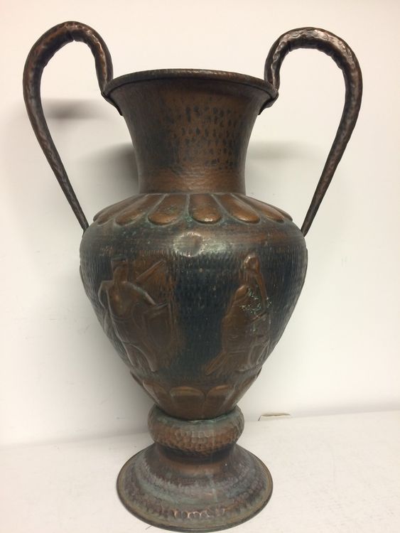 Ceramica coppa anfora dipinta a mano soprammobile Vaso avorio e oro RA03