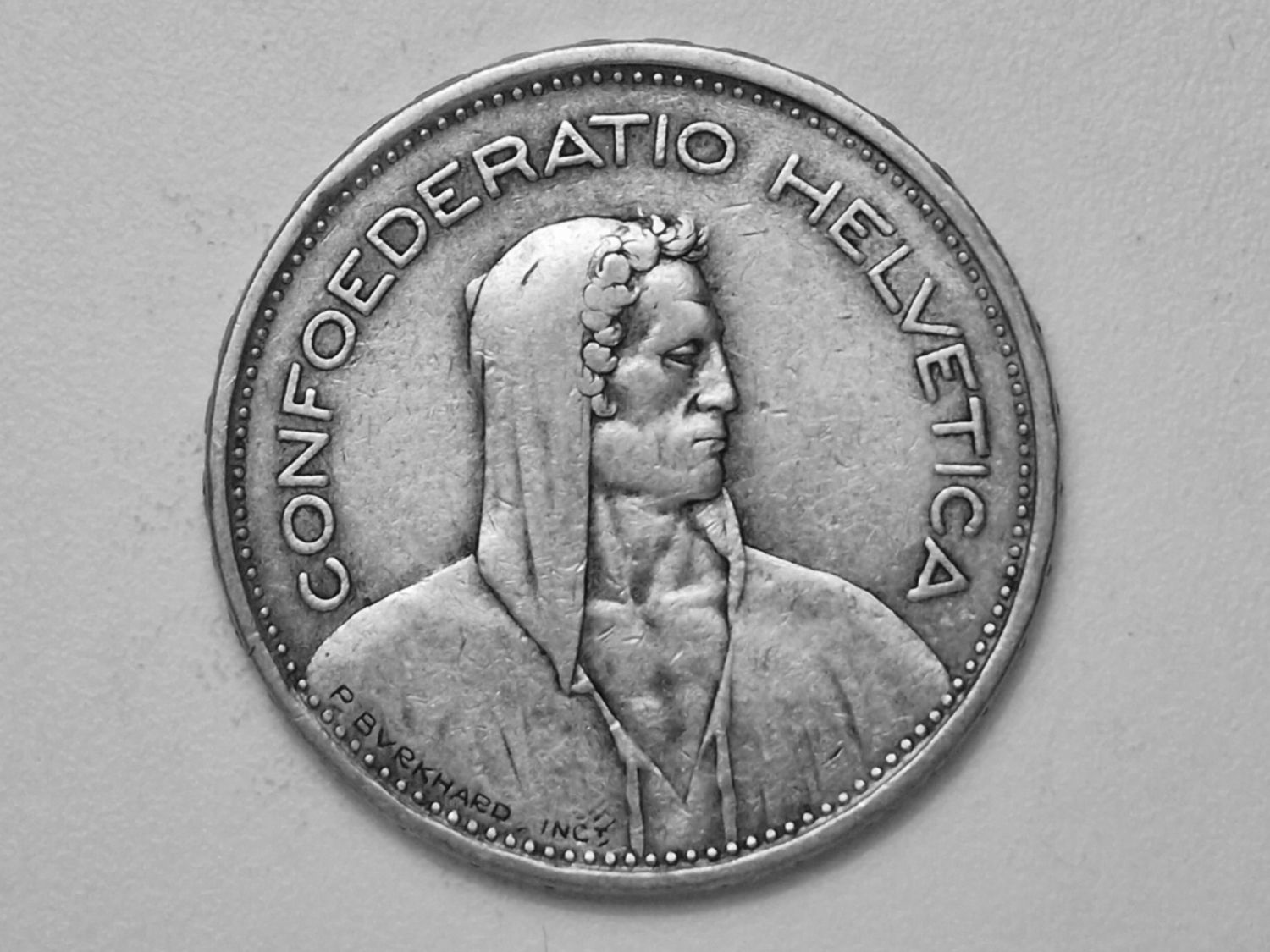 Tutti le monete: 1x 5 Fr. - 1933 B - Silber/Argent 0.835 – Usato da Rüti ZH venduto da jpee 1