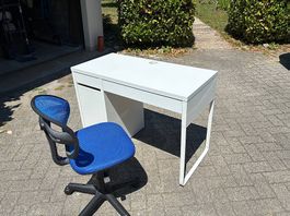 Bureau occasion Ikea Micke avec chaise enfant