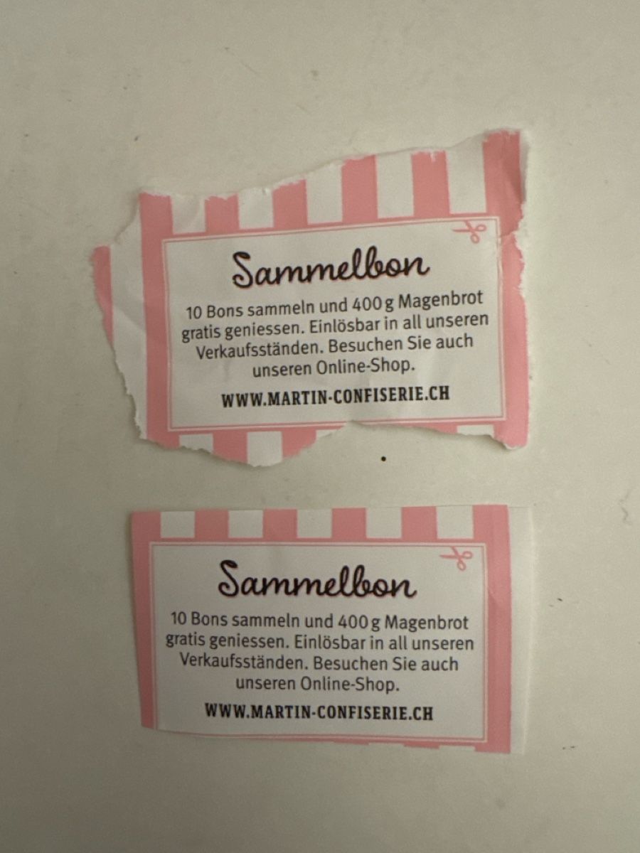 Raccolte di bollini & punti: Sammelbon Martin Confiserie – Nuovo e nell'imballaggio originale da Horgen venduto da CS75