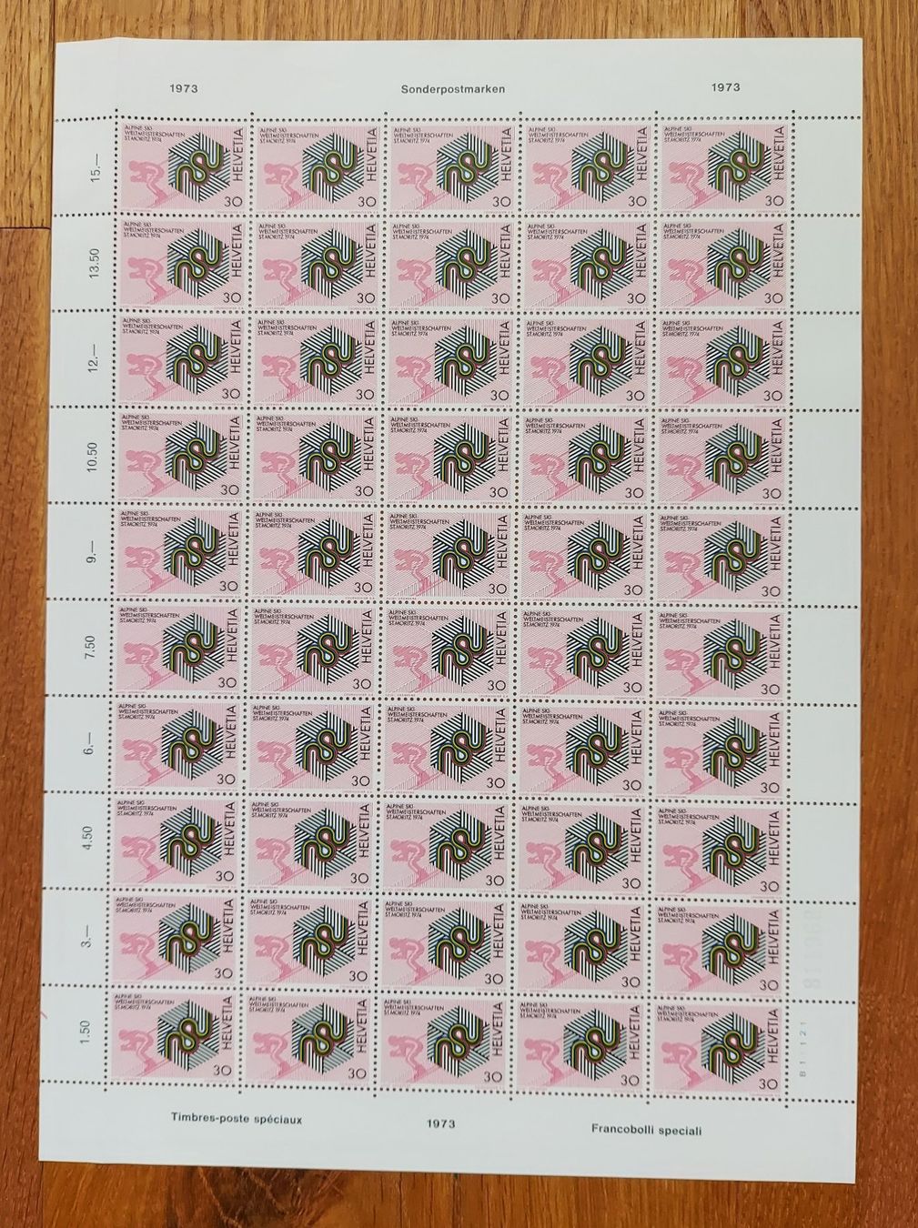 Tutti i francobolli: Postfrisch, gültige Schweizer Frankatur, Briefmarkenbogen – Nuovo e nell'imballaggio originale da Heiden venduto da ber_b77f