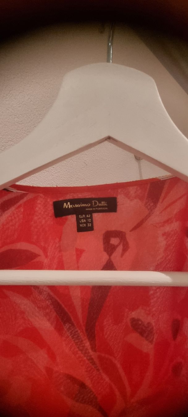 Massimo Dutti Kleider: Massimo Dutti Kleid Blumenmuster Rot Grösse 42 – Neu (gemäss Beschreibung) aus Hochfelden von beauty68 1