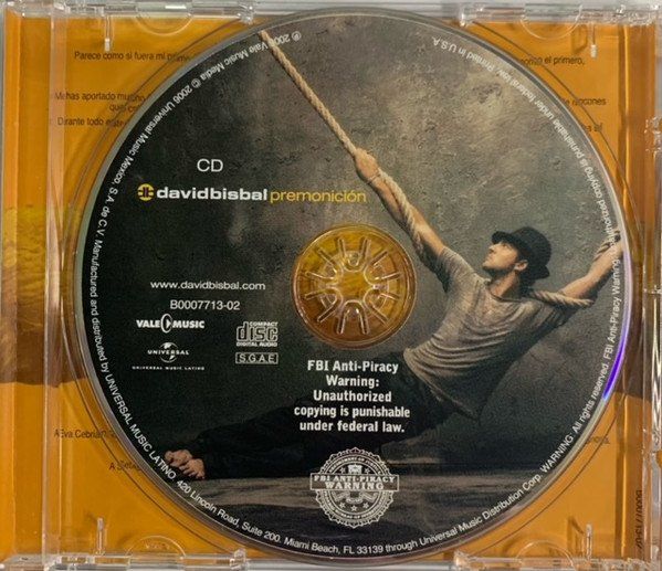 CD: David Bisbal - Premonicion – Usato da Unterbäch venduto da kolbar 2