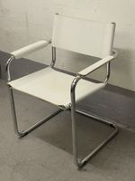 Vintage freischwingerstuhl weiss
