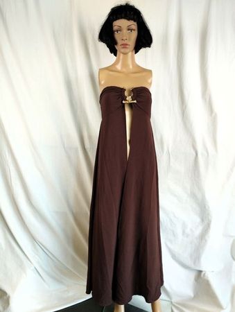 Braunes langes Kleid Einheitsgrösse