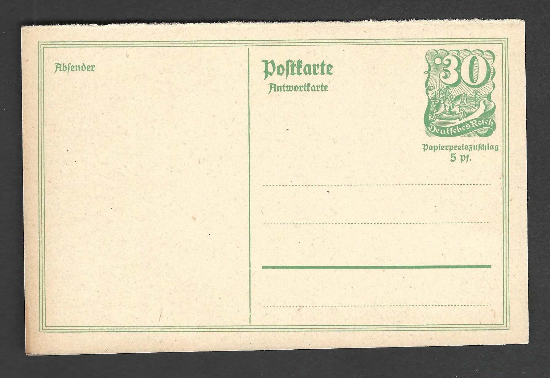 Tutti i francobolli: Deutsches Reich 1 Postkarte – Nuovo (secondo la descrizione) da Koblenz venduto da Markenhimmel