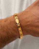 Männerarmband Edelstahl vergoldet wasserfest Y2K-Style