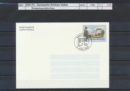 2001 FL, Postkarte "Schloss Vaduz", ET - Stempel