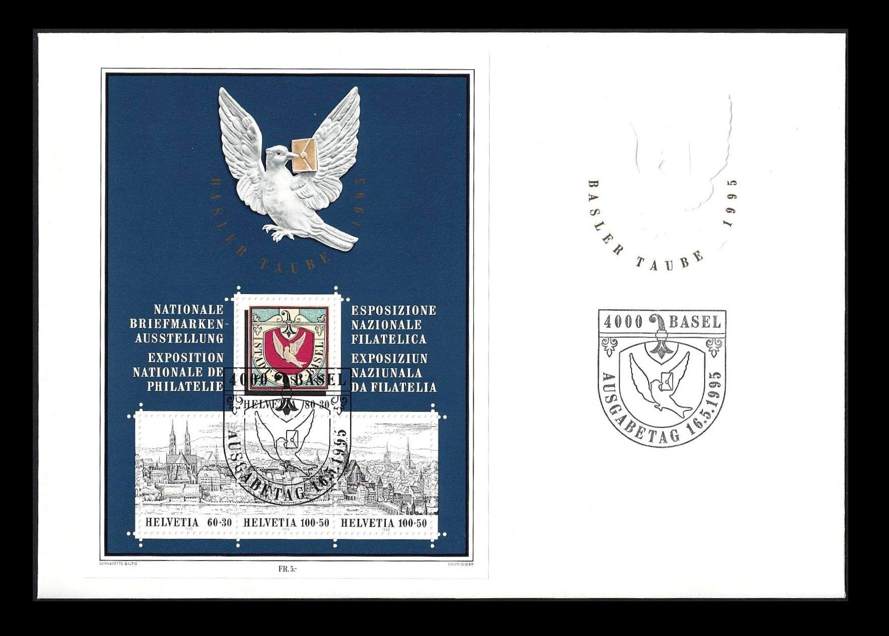 Tutti i francobolli: 2 FDCs Briefmarkenausstellungen: Genf 1990, Basel 1995 – Usato da Baar venduto da miam8 2