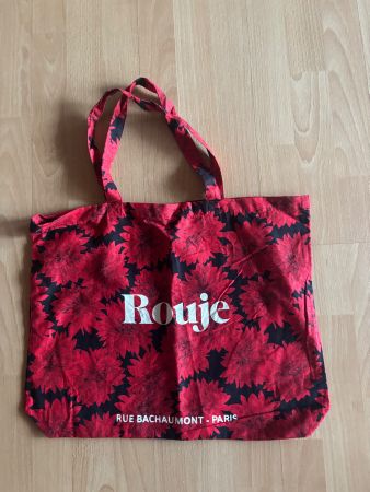 Rouje Stofftasche / Shopper rote Blumen