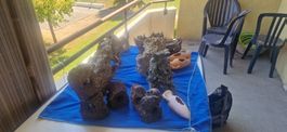 Aquariendekoration Felsen und Figuren Konvolut guter Zustand