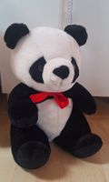 Plüsch Pandabär mit roter Schleife ca 37 cm