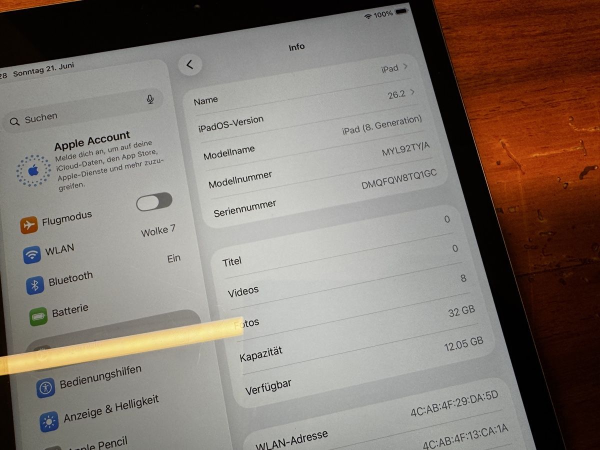 Apple Tablet PC: Apple iPad 8 Gen. 32GB – Usato da Glattfelden venduto da Dani_Tanner 2