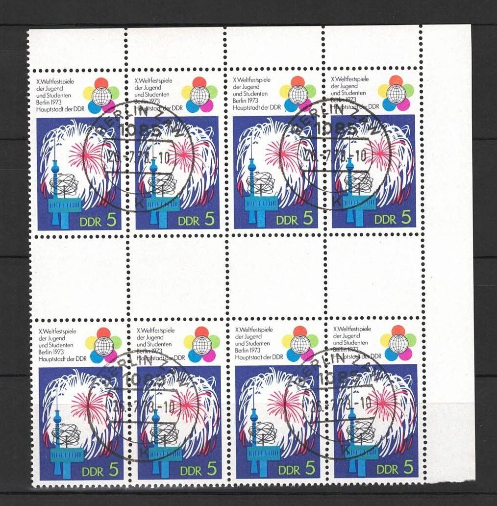 Tutti i francobolli: DDR Nos 1162 + 1164 - 1973 – Usato da CHENE-BOURG venduto da Praslin