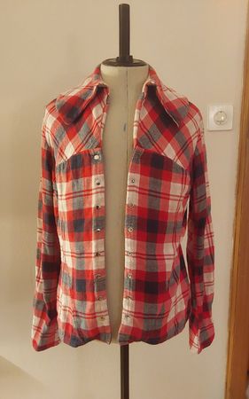 Bluse kariert viento Bern Baumwolle 42