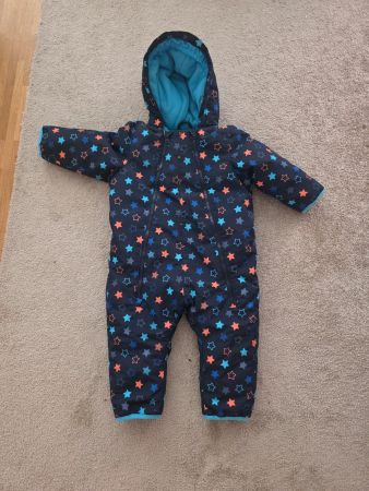 Schneeanzug Kinder Sternenmuster dunkelblau Grösse 86