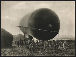 Fotografie 1. WK, Deutscher Fesselballon
