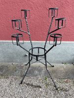 Schmiedeeisen Blumenständer 7-armig, Vintage, um 1950