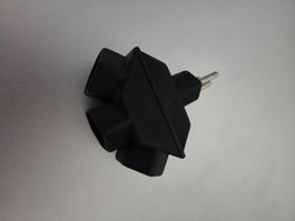 Praktischer Stromverteiler, Stecker-Adapter, Schwarz!