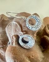 Silber 925 Ohrhänger - Zirkonia Kreise voller Funkeln