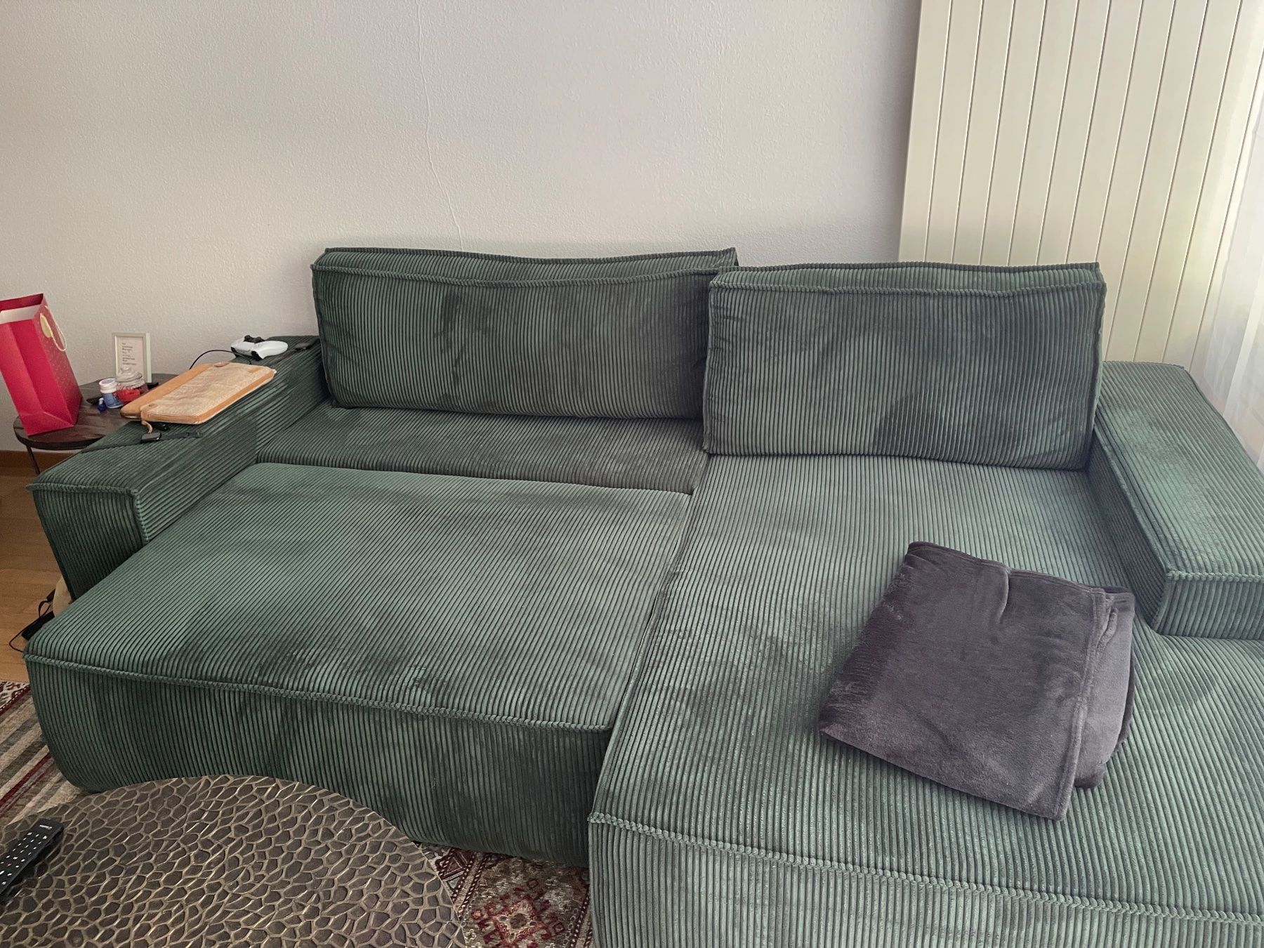 Divani: Ausziehbares dunkelgrünes Sofa / Couch – Usato da Kreuzlingen venduto da qos_99wt 5