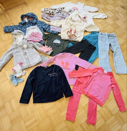 Kleiderpaket Winter Mädchen Gr. 104/110