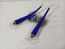 2 Stk. Murano Glas Wandlampen von Guiseppe Righetto