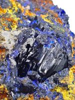 Gemmy Azurite Touissit, Touissit-Bou Beker mining district,