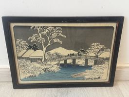 Estampe Japonaise Ukiyo-e - Hiroshige - Hodogaya (Encadrée)