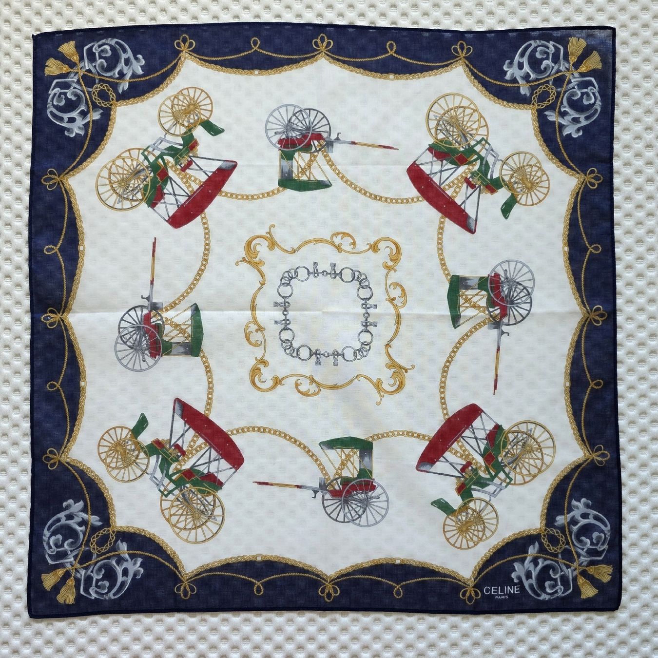 Celine Foulard & Sciarpe: Celine Baumwolltuch 48x48 cm – Nuovo (secondo la descrizione) da Zürich venduto da LIMAR 1
