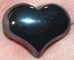 Deko - Heilsteine X-586 – Hämatit Herz – ca. 25x20x11mm