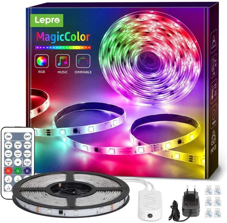 Lepro LED Strip 5m MagicColor Musik IP65