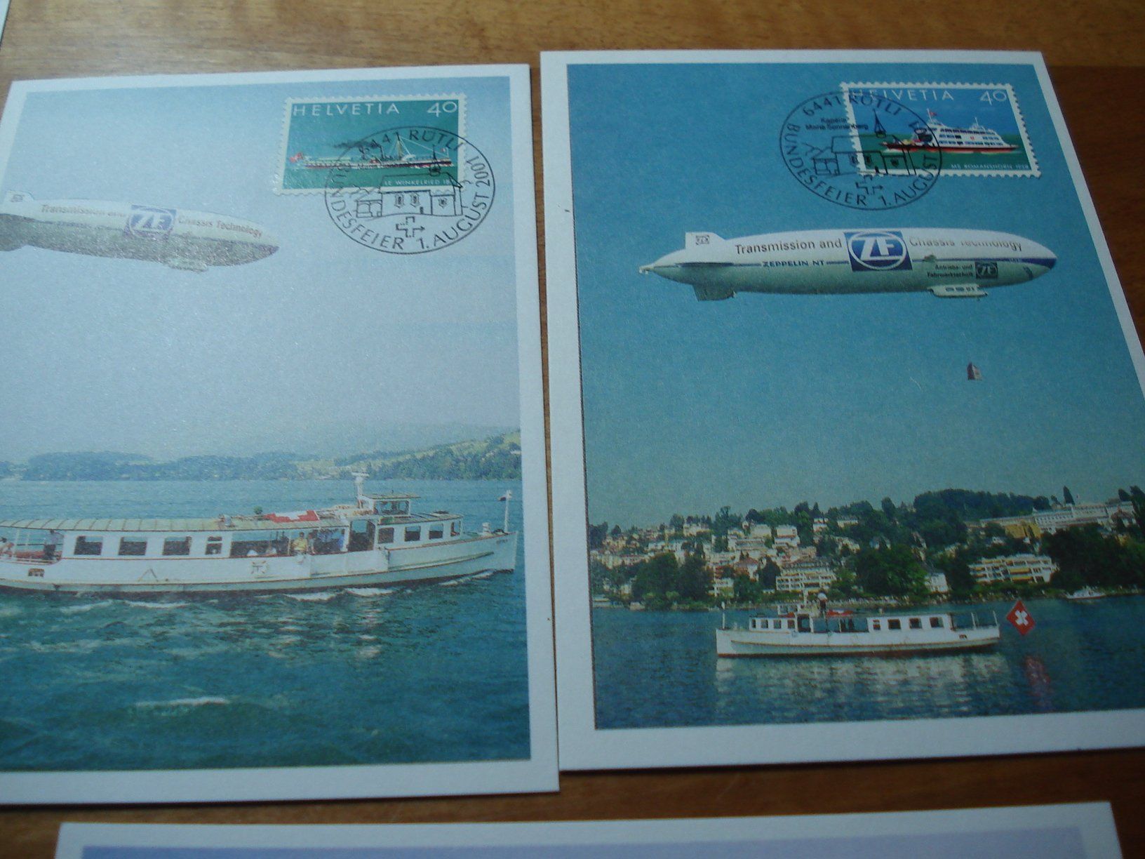 Alle Briefmarken: Satz Maximumkarten "Zeppelin-fahrten" 2003, Sonderflug Luzer – Gebraucht aus Niederwil AG von morostahu 2