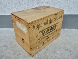 alte Holzkiste Kiste Transportkiste TURMIX ORIGINAL
