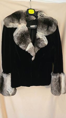 Veste vison rasé noir